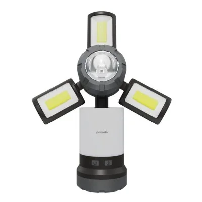 Porodo Lifestyle 3 in 1 Flashlight-Ambient Light-Lamp With 6 Light Modes - Black